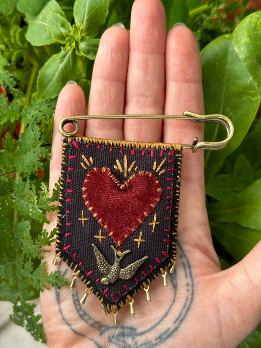 ::PRESALE:: Hope is a Thing with Feathers Protection Pocket with Rosemary