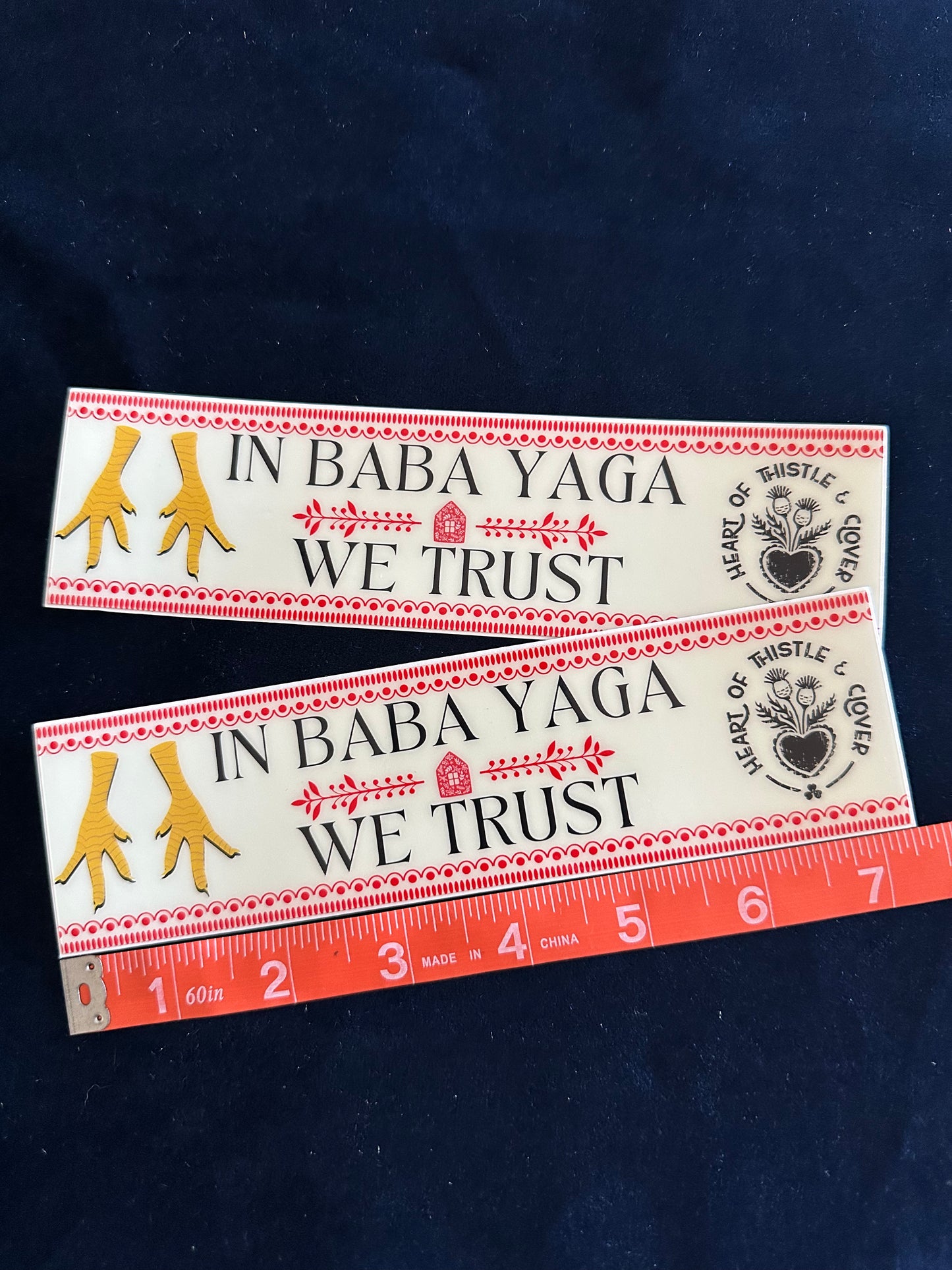 IN BABA YAGA WE TRUST sticker