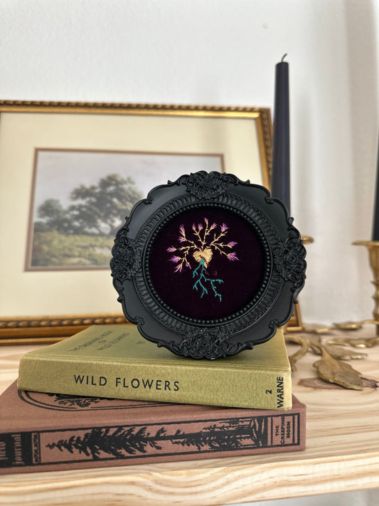 Roots - on purple velvet